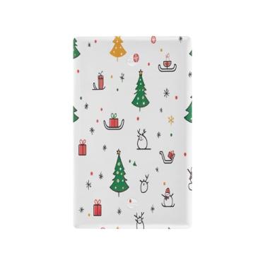 Imagem de Blueangle Placa de parede decorativa em branco, tamanho padrão, árvore de Natal de 1 gangue para quarto de escritório em casa, 4,53 x 2,76 polegadas #82