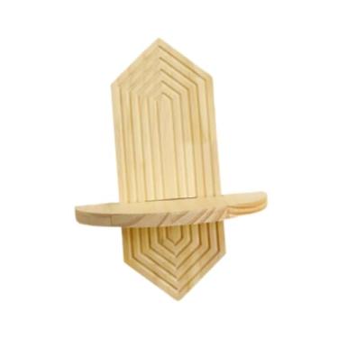 Imagem de WeiLaiKeQi Prateleira suspensa boho decorativa, estética ideal para presente, prateleira flutuante boêmia para montagem na parede, perfeita para lavanderia, sala