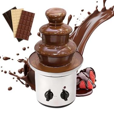 Imagem de Snsowed Máquina Elétrica de Fonte de Chocolate de 3 Camadas Com Bandeja, Controle Automático de Temperatura Antiaderente de Aço Inoxidável para Derreter Chocolate Fonte de Fondue para (Plugue UE)