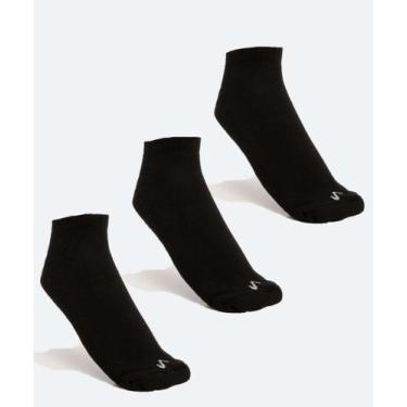 Imagem de Kit 3 Pares Meias Masculina MR-17747, Preto, 39/43