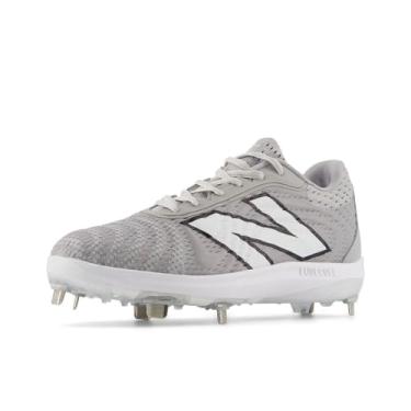 Imagem de New Balance FuelCell 4040 V7 Tênis de beisebol masculino de metal, Raincloud/branco óptico, 8.5 Wide