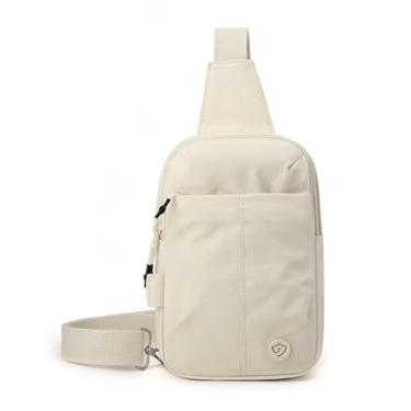 Imagem de Mosthello Mochila esportiva ultraleve feminina, impermeável, multifuncional, bolsa transversal, Branco