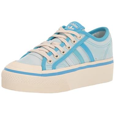 Imagem de adidas Originals Tênis infantil unissex NIZZA PLATFORM J, Quase azul/Sky Rush/branco giz, 19 BR