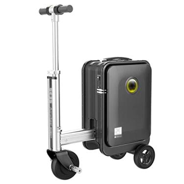 Imagem de Mala, tripulada, interface USB externa, desempenho de equitação inteligente, mala elétrica, moldura de alumínio, carga de 110 kg (preta