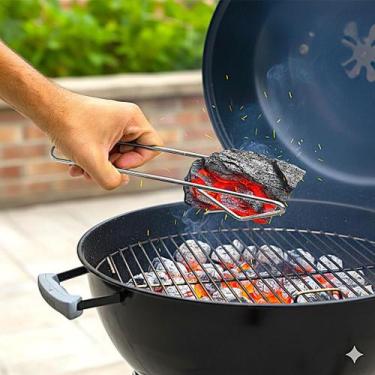 Imagem de Otimize seu Churrasco com o Pegador de Brasa e Carne em Aço Cromado, P