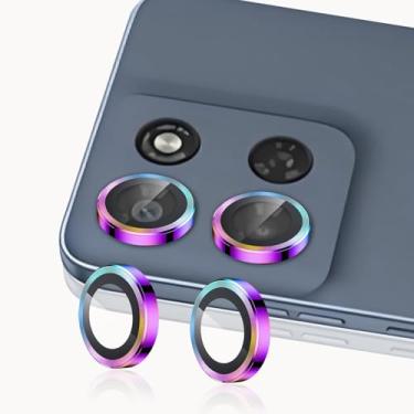 Imagem de Zeking (2 conjuntos) Protetor de lente de câmera compatível com Motorola Moto G Play (2026), vidro temperado ultrafino 9H resistente a arranhões com bordas de alumínio, capa de lente de metal