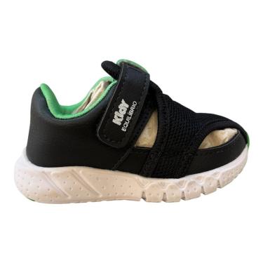 Imagem de Tenis Infantil Kidy Menino Conforto Calce Fácil Autocolante Superleve 44600080146 Preto-Masculino