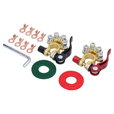 Imagem de aqxreight Terminal de Bateria de 13 Unidades, Liberação Rápida, 4 Vias, Positivo, Negativo, Conjunto de Braçadeira, Kit de Braçadeira Rápida Este Conector, Em Grande Parte, 4 Tem a Conexão do