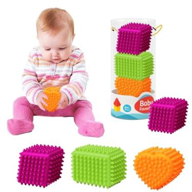 Imagem de ROHSCE Bolas pontiagudas para bebês de 6 a 12 meses, bolas sensoriais táteis para aprender e agarrar – Brinquedos de desenvolvimento Montessori para bebês e crianças pequenas