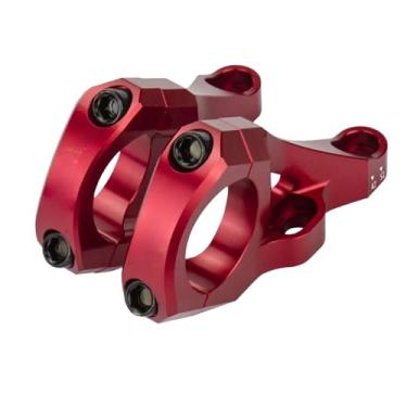 Imagem de Compatível com guidão de bicicleta DH/AM/FR MTB, fabricado em liga de alumínio CNC para downhill, com montagem direta de 31,8 mm, ideal para ciclismo BMX e ultraleve.