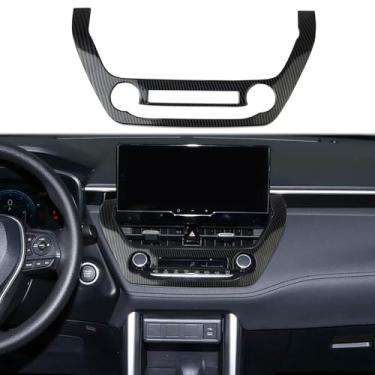 Imagem de Fewshaw Painel de interruptor de ar condicionado estilo fibra de carbono, acessórios de acabamento de tampa de ventilação CA para Toyota Corolla/Corolla Cross 2020-2026 (tampa do painel AC)