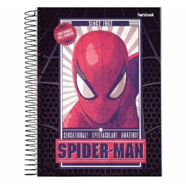 Imagem de Starschool – Caderno Universitário Capa Dura Espiral SPIDERMAN Marvel | MEGA CAPACIDADE 20 Matérias, 320 Folhas | Organização Total e Ação de Herói