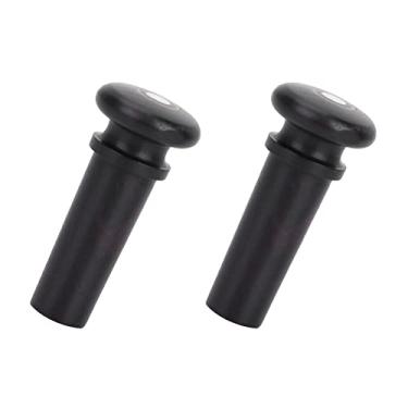 Imagem de RiToEasysports Endpin de Cauda de Violino, 2 Peças de Grão de Madeira Jujuba Suave, Forma Requintada e Bonita Adequada para Acessórios de Instrumento Musical de Violino (Preto com olhos de peixe)