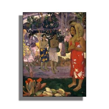 Imagem de OKRA Arte de parede em tela Gauguin - Ia orana Maria Decoração de casa - Impressionismo - Adequado para estúdios de arte, banheiros e academias. Sem moldura. 30 x 40 cm