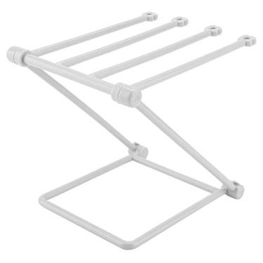 Imagem de GLOGLOW Rack de Armazenamento de Cozinha, Organizador que Economiza Espaço para Cozinha, 20x16x25.5cm, Azul Rosa Cinza Branco Pano de Prato Dobrável de Plástico Nan (Cinza)