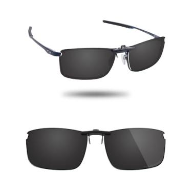 Imagem de Fiskr Óculos de sol polarizados clip-on para Oakley Fuller OX3227 57 mm - Proteção UV - Ajuste universal - Não abre - Preto clássico