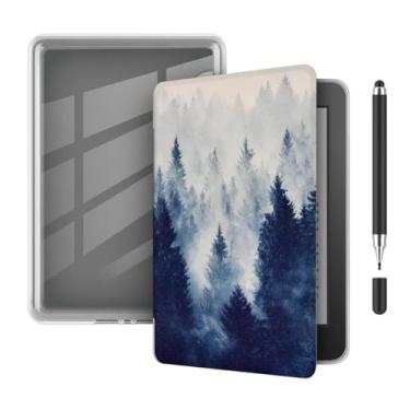 Imagem de Akacy Capa protetora dobrável transparente e macia com estampa pintada para Kindle Paperwhite 6.0 (Geração 2022/2024, números de modelo C2V2L3 e RS23CV), capa leve (9)
