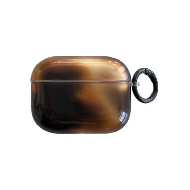 Imagem de Capa fofa âmbar marrom preto para AirPod Pro 3 Geração com fecho, moderno vintage tartaruga animal retrô elegante Y2k brilhante leopardo legal meninas mulheres capa protetora para Airpod Pro 3ª capa