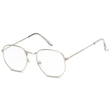 Imagem de Óculos de Sol Pequenos Unissex em Metal com Cores Vibrantes, Proteção UV400, Ideais para Esportes ao Ar Livre, Corrida e Ciclismo, Prata e Lentes Transparentes