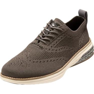 Imagem de Cole Haan Grand Hurrion Stitchlite Wingtip masculino, Corvo/verde-oliva profunda, 39