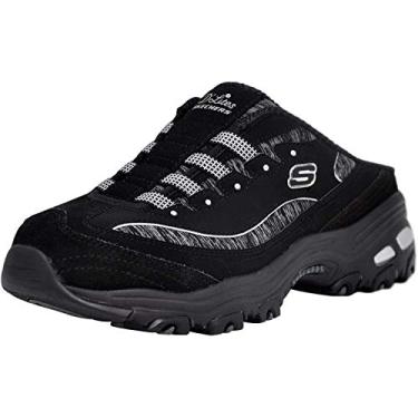 Imagem de Skechers Sport Women's D'Lites Slip-On Mule Sneaker, Black, 7.5 W US