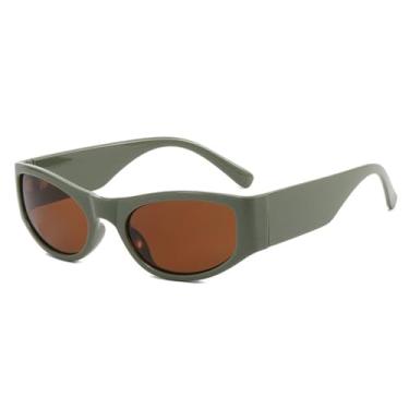 Imagem de Óculos de Sol Punk com Estampa de Leopardo e Pernas Largas, Unissex, Proteção UV400, Ideais para Esportes ao Ar Livre, Corrida e Ciclismo, nas Cores Verde e Marrom