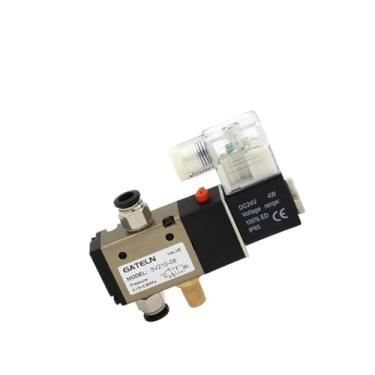 Imagem de Válvula solenoide pneumática de ar de três vias 2 posições 3V210-08 NO DC12V 24V AC220V válvula solenoide de gás controlada eletronicamente (acessórios de 10 mm)