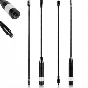 Imagem de Antena LoRa Meshtastic 915MHz 10dBi de alto ganho, 40 cm de longo alcance SMA macho Omni Whip para Hel tec V 3 ESP 32 - Durável e flexível (2 peças, preto)