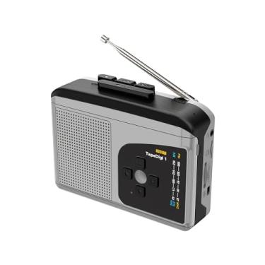 Imagem de ezcap234 Reprodutor de Cassetes USB Conversor Fita para MP3 com Alto-Falante Integrado Microfone Gravador Voz Portátil Suporta Rádio AM FM Som Superior Cabo Alimentação