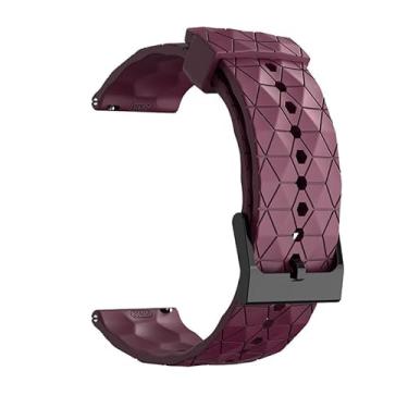 Imagem de EKSIL Pulseira esportiva de 20 mm e 22 mm para Samsung Galaxy Watch 5/4 40 de 44 mm Classic 42 de 46 mm Active 2 para Forerunner 265/255/245/645/754/735/945/955 (vinho, 20 mm)