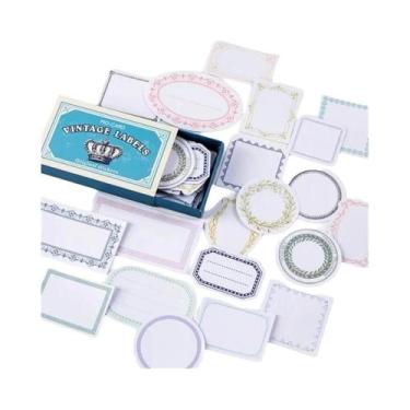 Imagem de Adesivos Decorativos Retrô Vintage JIANQI Memorandum, 60 Peças, Para S