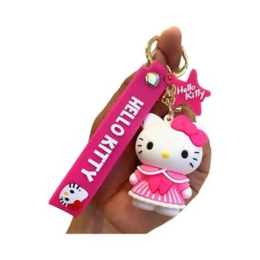 Imagem de Chaveiro Kawaii Hello Kitty Pingente De Anime Para Carro Brinquedo De 