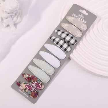 Imagem de 10 peças de grampos de cabelo para bebês meninas 5,5 cm estampa floral infantil infantil antiderrapante pequenos grampos de cabelo acessórios de presilhas de flores para bebês Gilrs (10 peças-R)