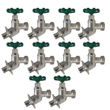 Imagem de 10 peças XFITTING 3/10.2 cm Pex X 3/4 GHT Sillcocks, GHT (mangueira de jardim rosqueada), para uso com água ou óleo, acessórios de crimpagem - latão, Pex B, 10 pacotes