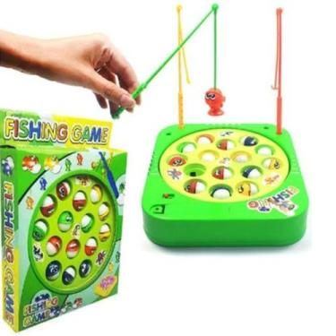 Imagem de Brinquedo Infantil Fishing Game Pesca com Vara Eletrônico Peixe Abre e