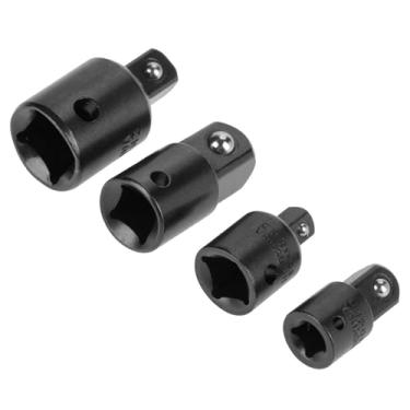 Imagem de Generic Adaptadores de Soquete de Aço Cromo Vanádio de 4 Unidades de Com Resistência à Corrosão, Ideais para Mecânicos e Faz-tudo, Adaptador de Chave de 1/2 "-3/8" -1/4 "para Conjuntos de Soquete