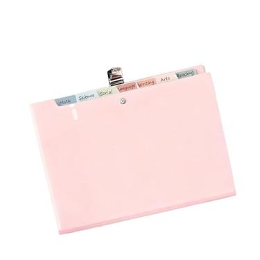 Imagem de Pasta Sanfonada A4 Organizadora 12 Divisórias,200 Folhas, Grande Capacidade para Escritório, Estudo(ROSA)