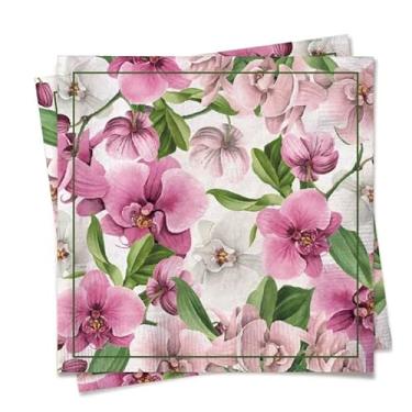 Imagem de Guardanapo de Papel Orquídea 32,5 x 32,5 cm Folha Dupla 20 Folhas Cromus