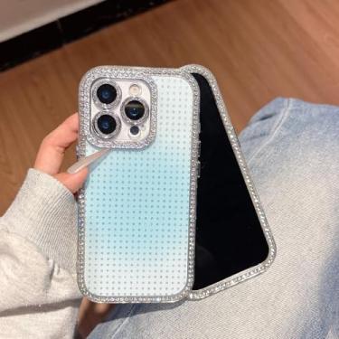 Imagem de HTVJFX Capa protetora para lente de câmera com glitter da moda para iPhone 13 Pro Max, capa brilhante à prova de choque (para iPhone 13 Pro Max/roxa)