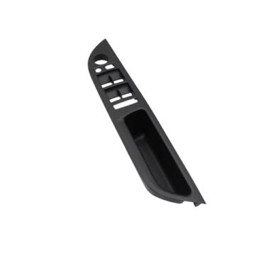 Imagem de LHD RHD Tampa do interruptor da janela do carro Maçaneta da porta Painel de apoio de braço Substituição da guarnição compatível com BMW Série 5 E60 E61 2006 2007 2008 2009 2010 51416983703(RHD Black)