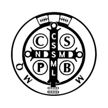 Imagem de Adesivo De Vinil Medalha De São Bento Impermeável E À Prova De Sol Par