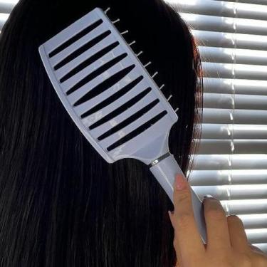 Imagem de Kit Escova Desembaraçadora ABS Pentes Profissionais Estilização Cabelo