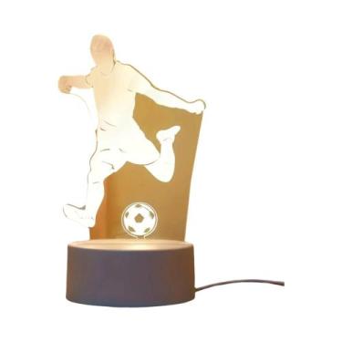 Imagem de Luz Noturna LED Quente Com Padrão De Futebol, Plug USB, Presente De An