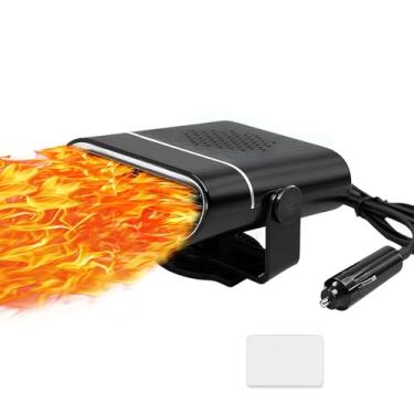 Imagem de Ventilador de aquecedor de carro portátil de 150 W, aquecedor e refrigerador de modo duplo de 12 V com rotação de 360° para desembaçamento rápido, para carro, caminhão, van, SUV