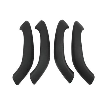 Imagem de 2/4 pçs porta interior esquerda direita puxar alça exterior capa guarnição substituição compatível com bmw x1 x2 f48 f49 f39 2016 2017 2018 2019 2020(Black 4PCS Set)