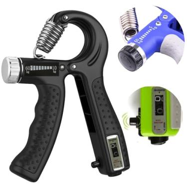 Imagem de Hand Grip Exercitador de Mãos Ajustável, 5-60 kg, com Contador de Repetição, Fortalecimento de Mãos, Punho e Antebraço