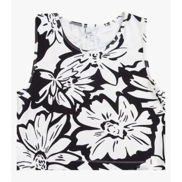 Imagem de Regata Feminina Estampada Infinita Cor Preto, G, Preto