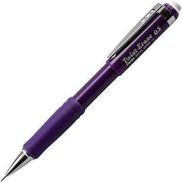 Imagem de Pentel Lápis automático com borracha giratória, 0,5 mm, tubo violeta (QE515V)