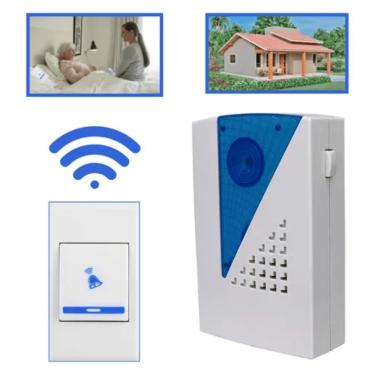 Imagem de Campainha Residencial Sem Fio Wireless 32 Melodias DRSCKN