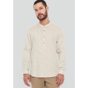 Imagem de Camisa Masculina em Linho Comfort com Gola Padre-Feminino